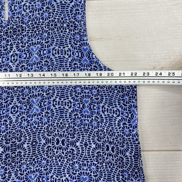 Fever Blouse Womens XL Blue Geometric Sleeveless Asymmetrical Layered Colorful - Picture 3 of 9